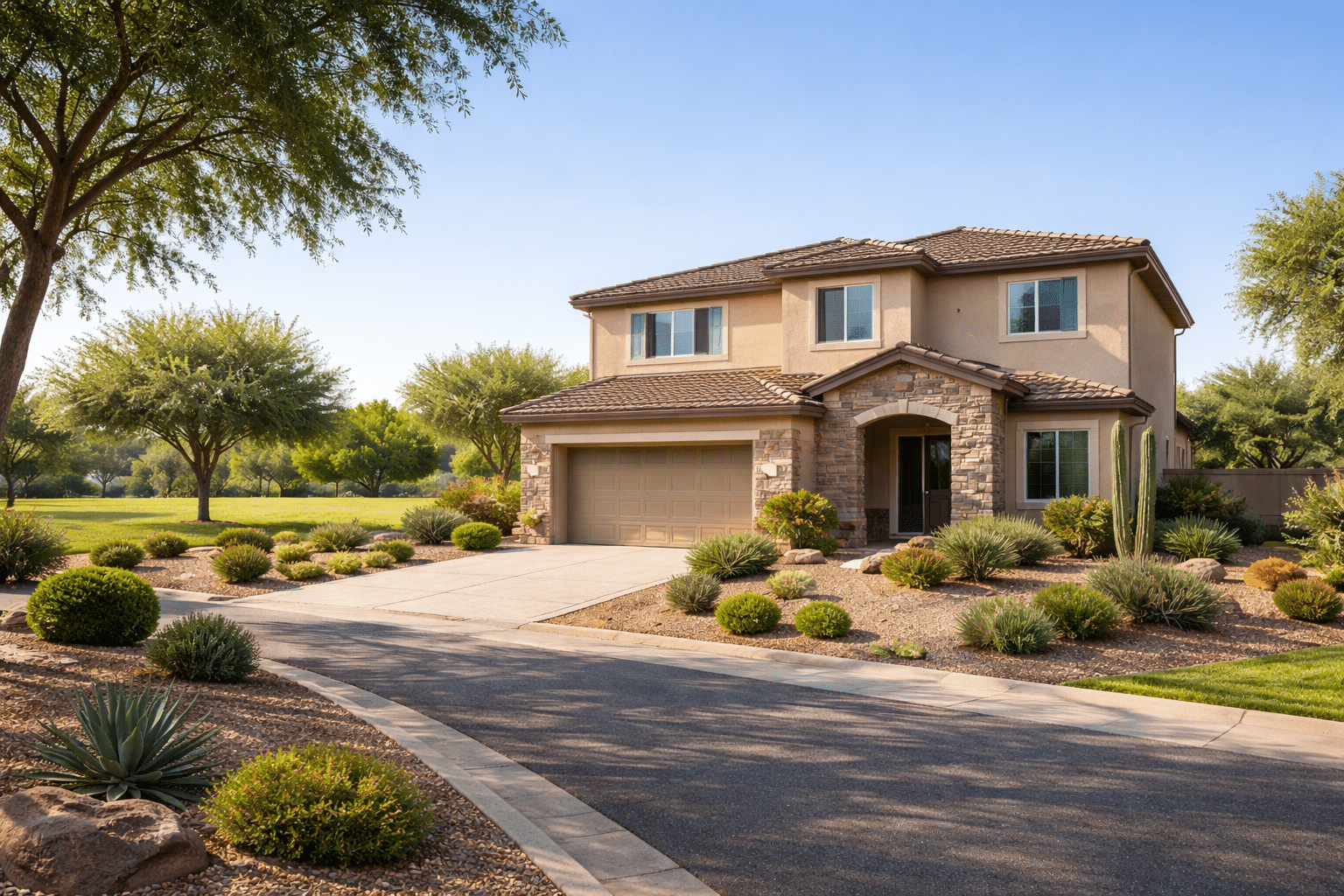 Established Gilbert single-family home in a landscaped neighborhood with greenbelt access and updated curb appeal.