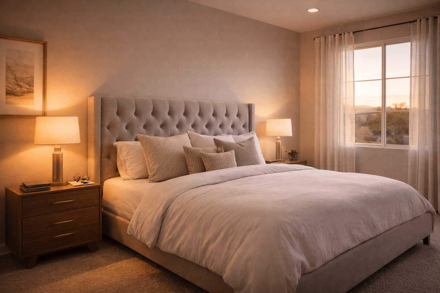 homes for sale in Tolleson AZ primary suite interior warm ambient lighting