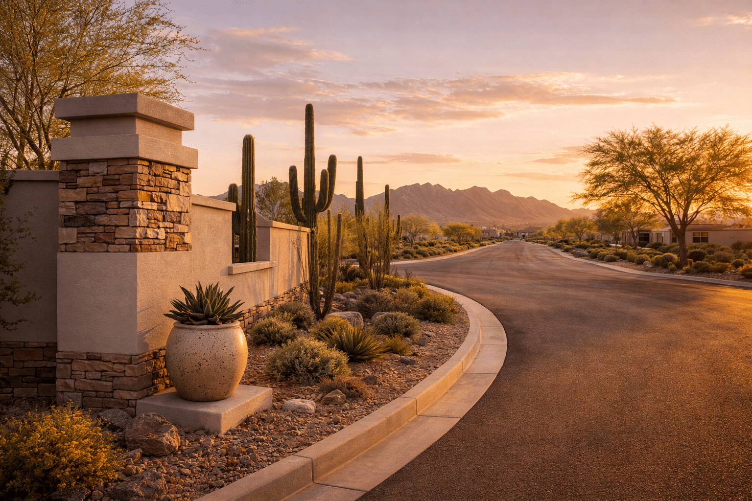 Waddell AZ homes for sale new construction master-planned community entry desert-contemporary Golden Hour