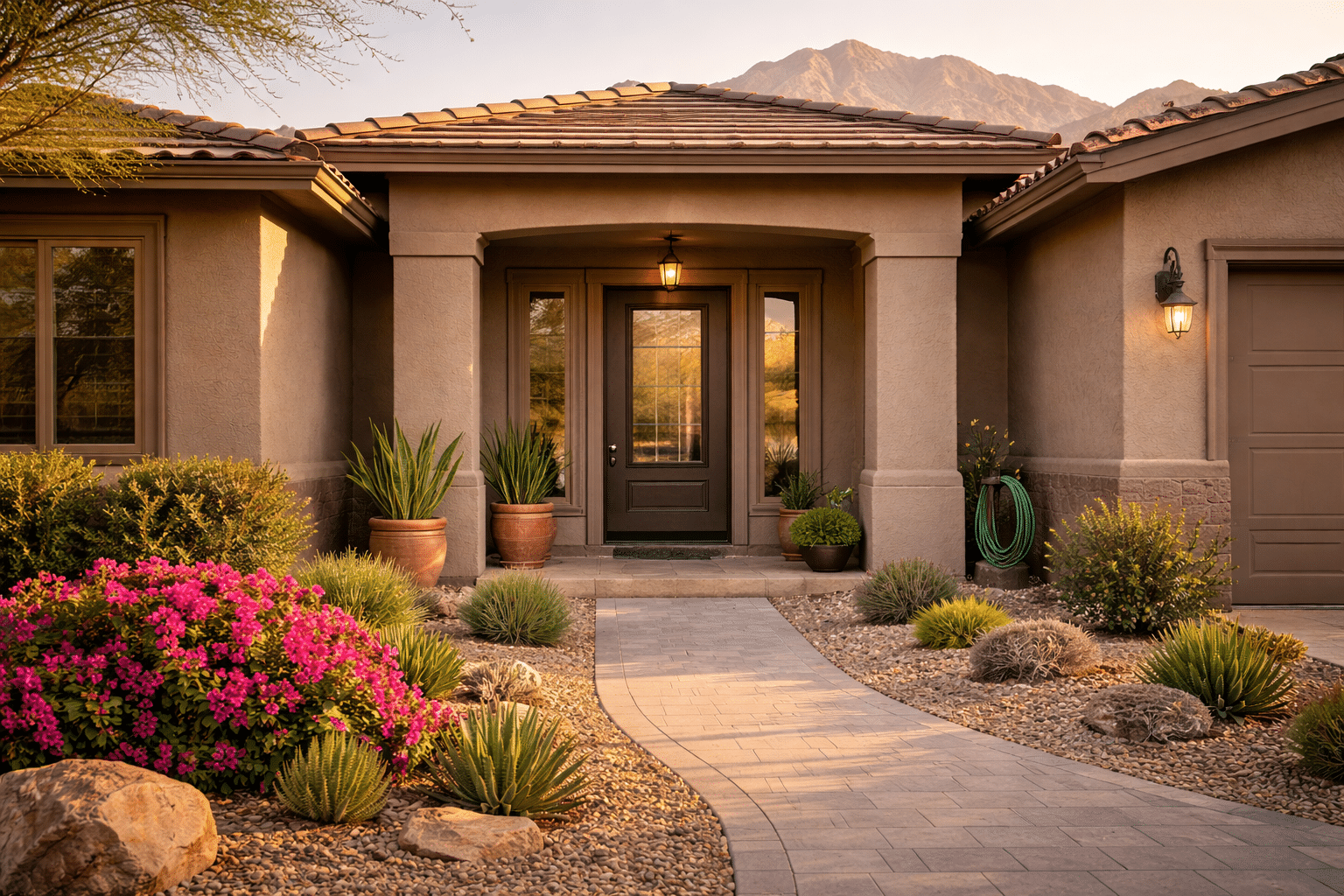 El Mirage AZ real estate seller home front entry desert landscaping Golden Hour