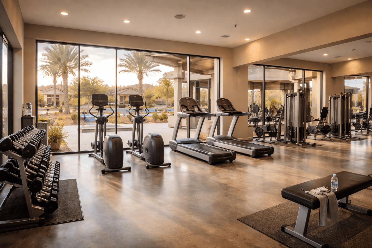homes for sale Florence AZ active adult community clubhouse fitness interior