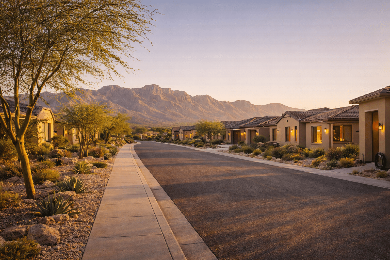 homes for sale in San Tan Valley AZ master-planned community great room open floor plan warm lighting