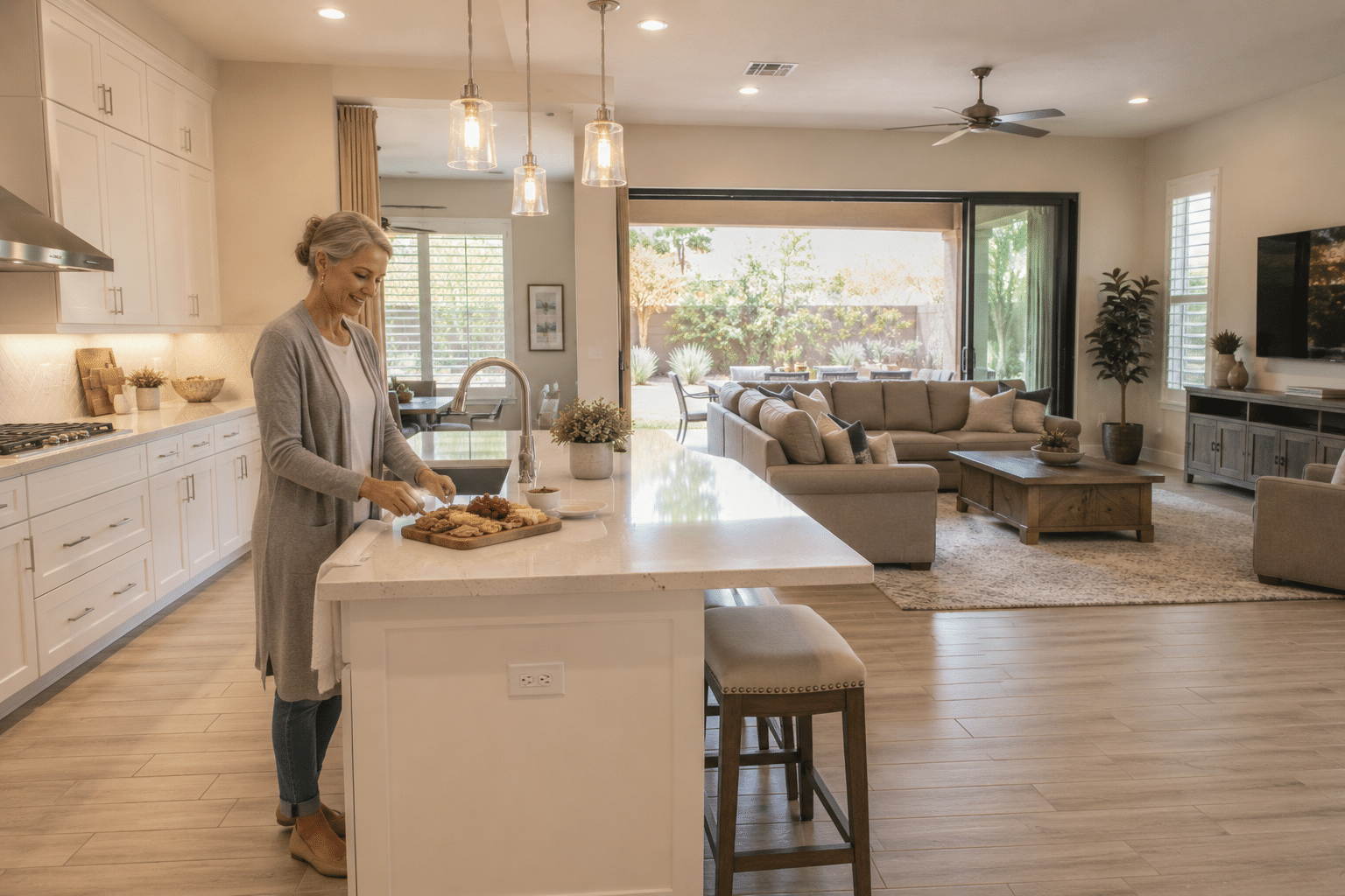 Encore at Eastmark home interior open concept great room single-story floor plan