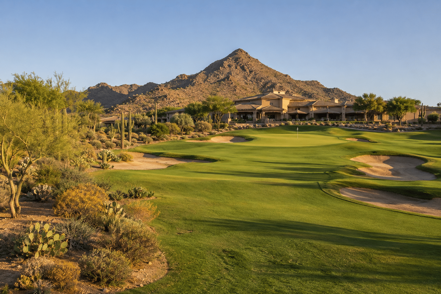 Grayhawk Golf Club Raptor Course North Scottsdale Ironwood Village area sunset