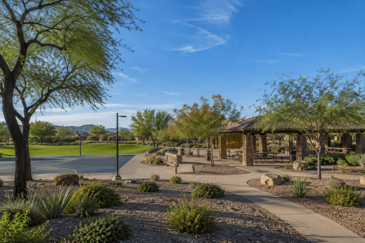 Club West Phoenix luxury estate home Mediterranean architecture with desert landscaping
