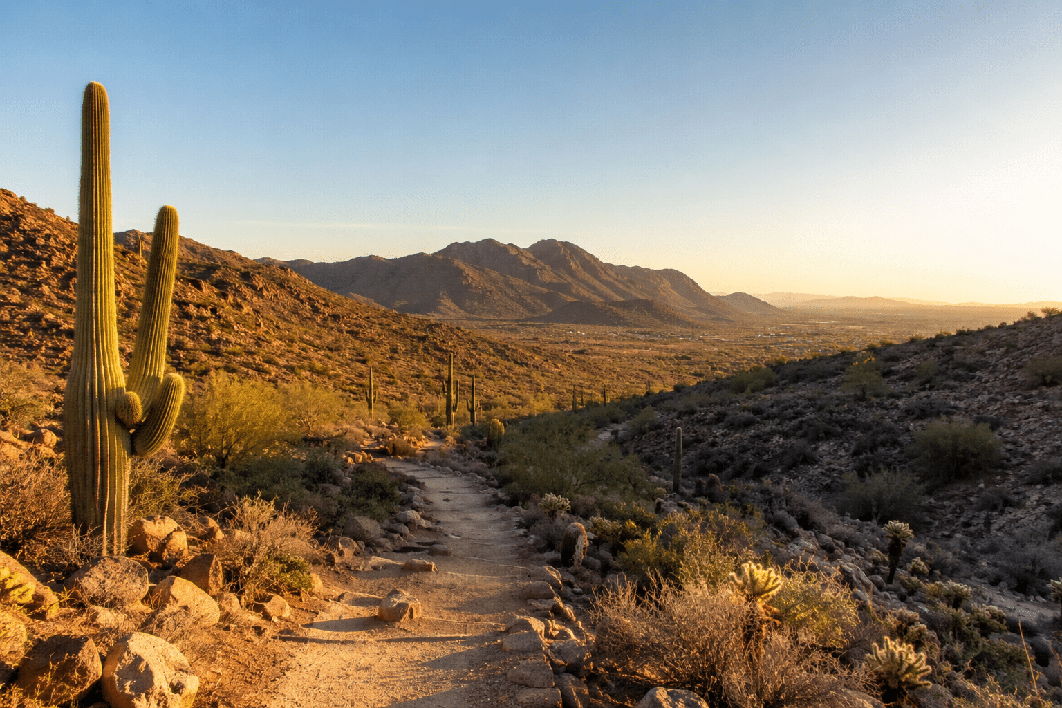 South Mountain Park preserve hiking trail Laveen Phoenix