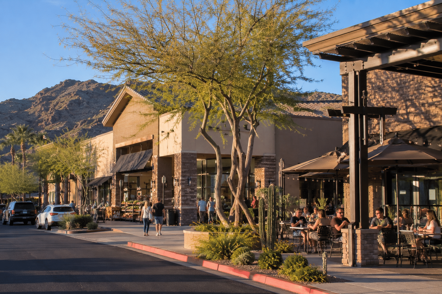 Tatum Ranch Cave Creek Road desert landscape scenic highway corridor