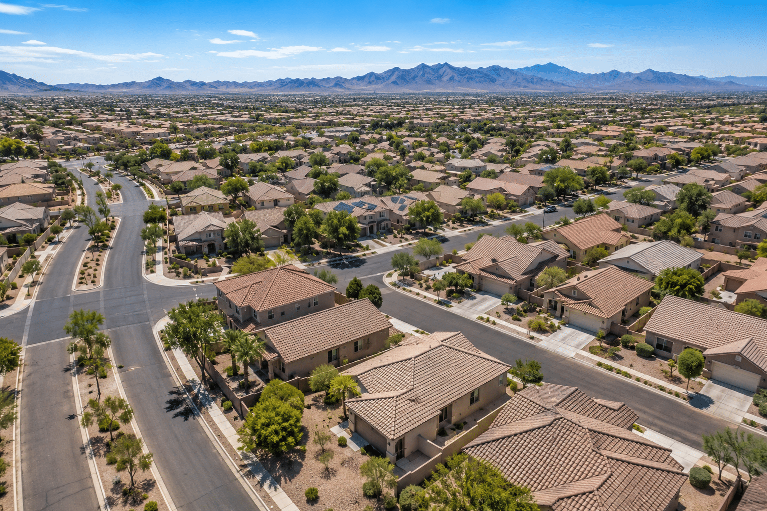 Dysart Ranch Avondale AZ Fulton Homes single-family neighborhood aerial view