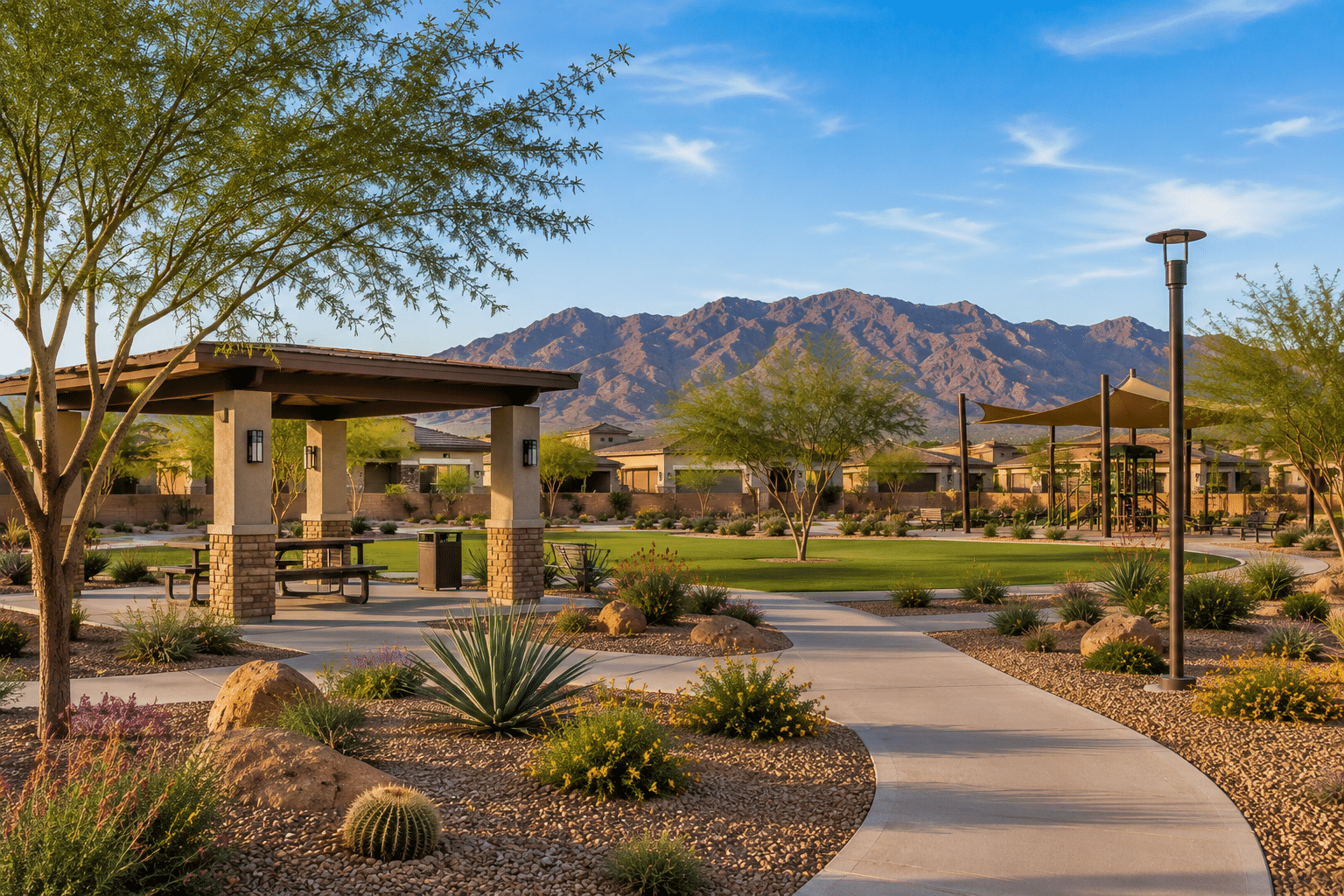 Canyon Views Hacienda family community park desert landscaping West Valley AZ