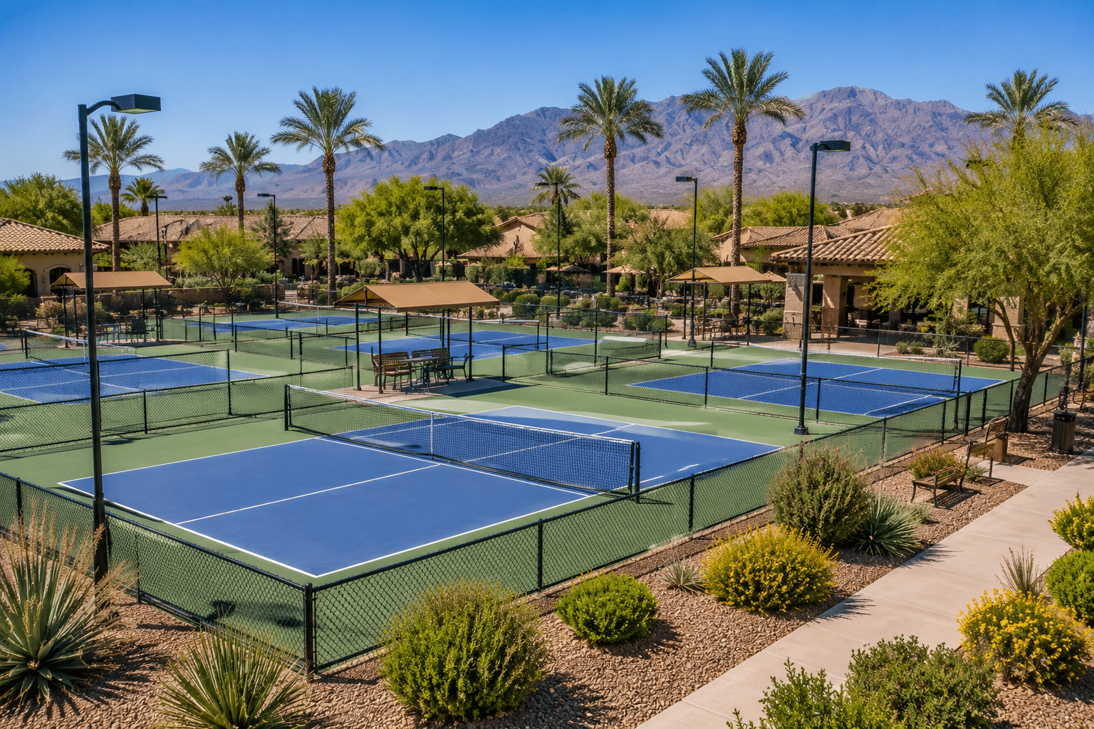 PebbleCreek pickleball courts active adult community Arizona