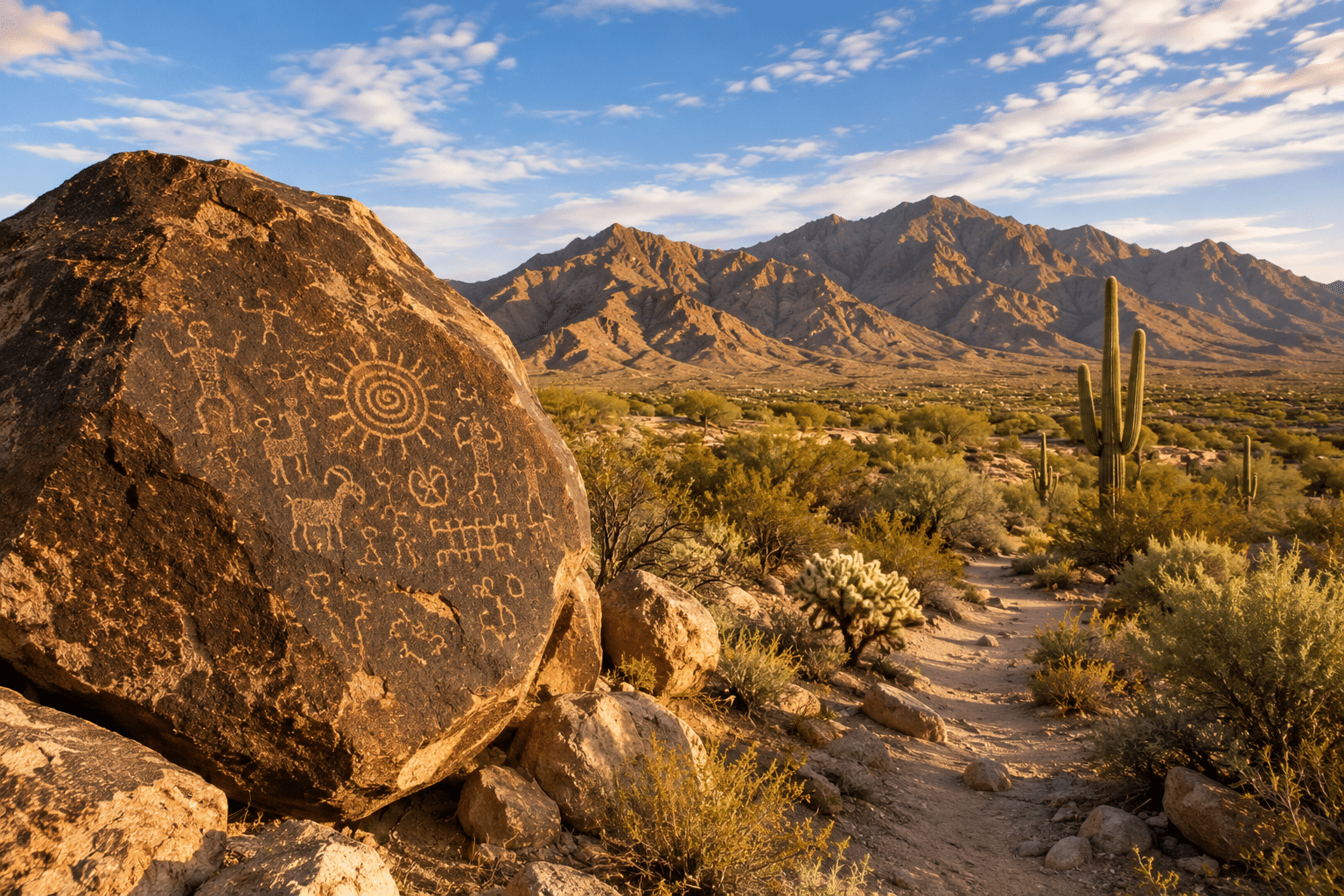 White Tank Mountains Waddell Arizona petroglyphs desert preserve