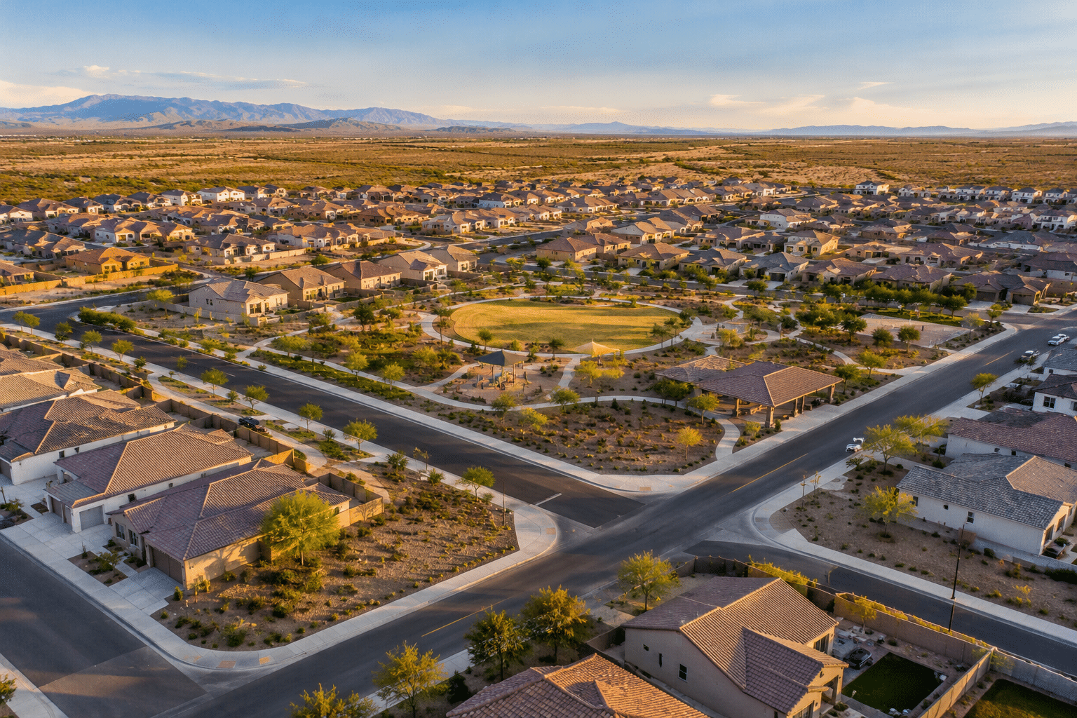 Cross Creek Ranch Coolidge AZ master-planned community aerial view