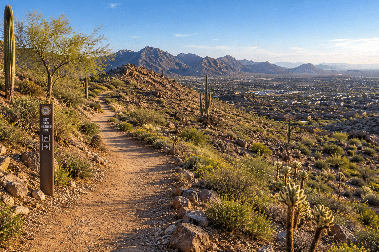 Eastwing Mountain Trail Sonoran Mountain Ranch Park Peoria AZ hiking
