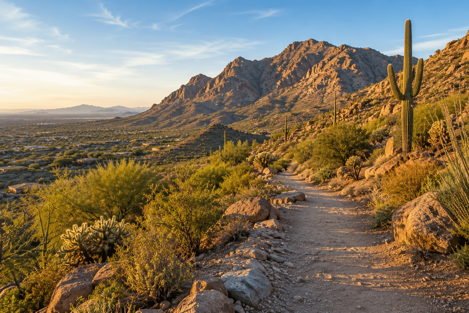 South Mountain Park trails near Ahwatukee Custom Estates Phoenix