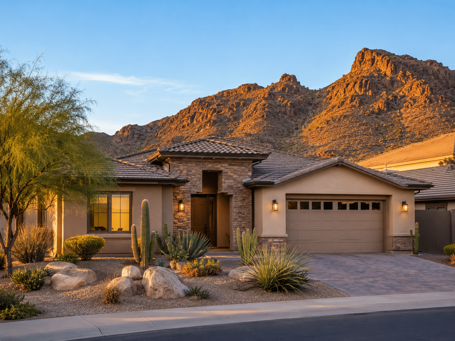 Sonoran Foothills neighborhood desert landscaping North Phoenix 85085