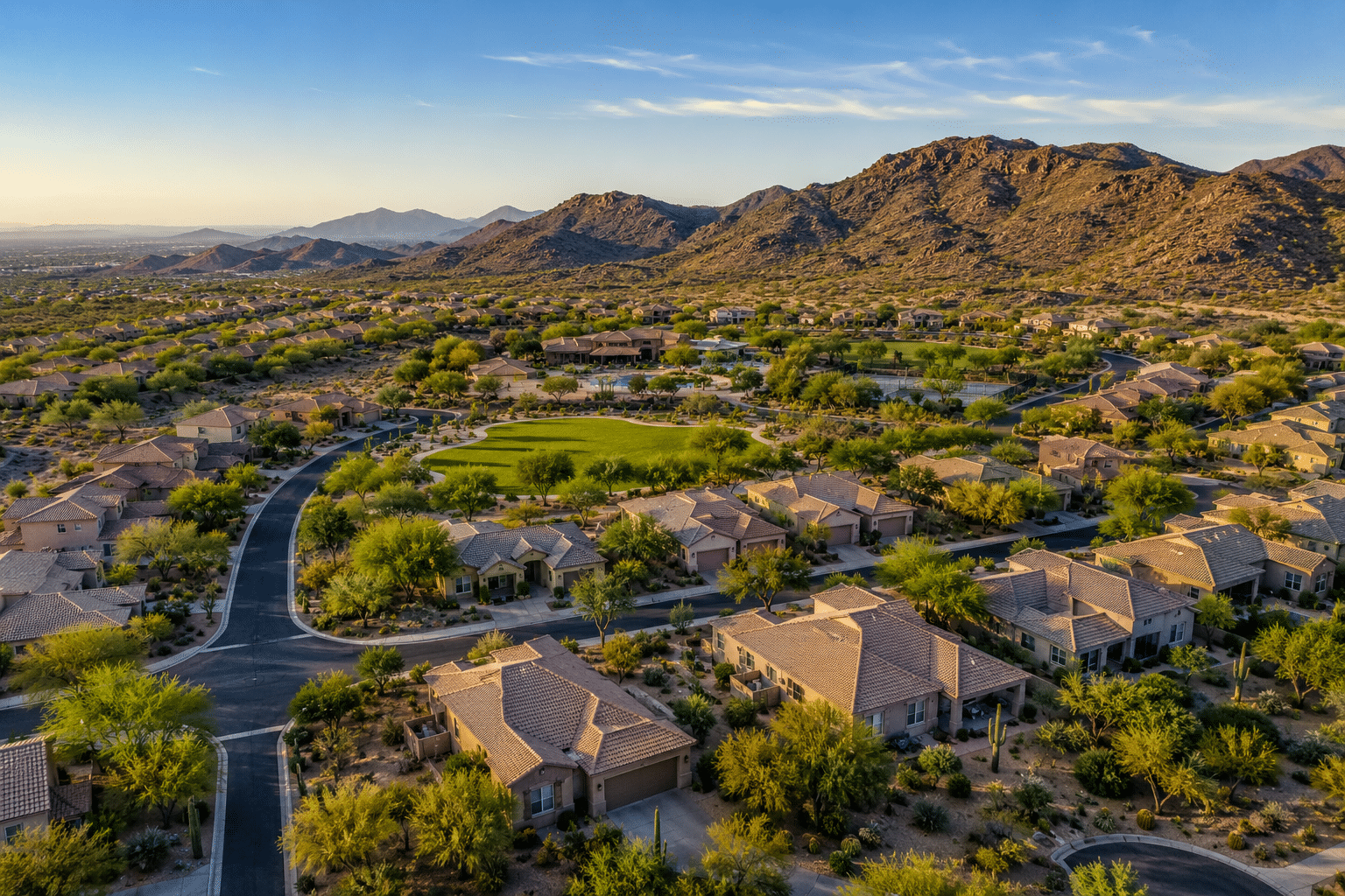 Sonoran Foothills master-planned community aerial view North Phoenix