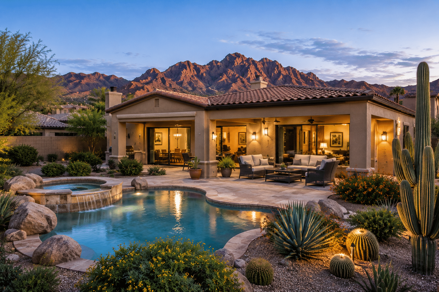 Paradise Valley Village single-family homes for sale with pool and desert landscaping